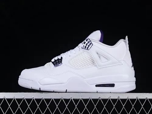 All categories Air Jordan Jordan series basketball shoes Air Jordan 4 OG version Air Jordan 4 "Court Purple" AJ4 Joe 4 white and purple full head layer CT8527-115